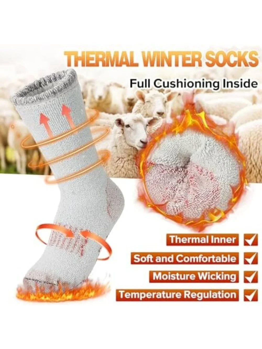 Cozy Merino Wool Hiking Socks for Kids - Boys & Girls, Toddler Friendly, Warm
